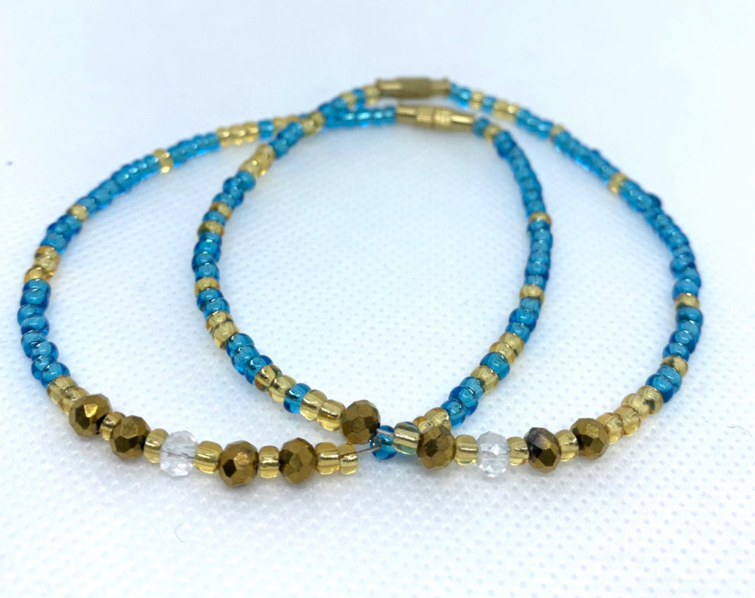 Blue & Gold Bracelet