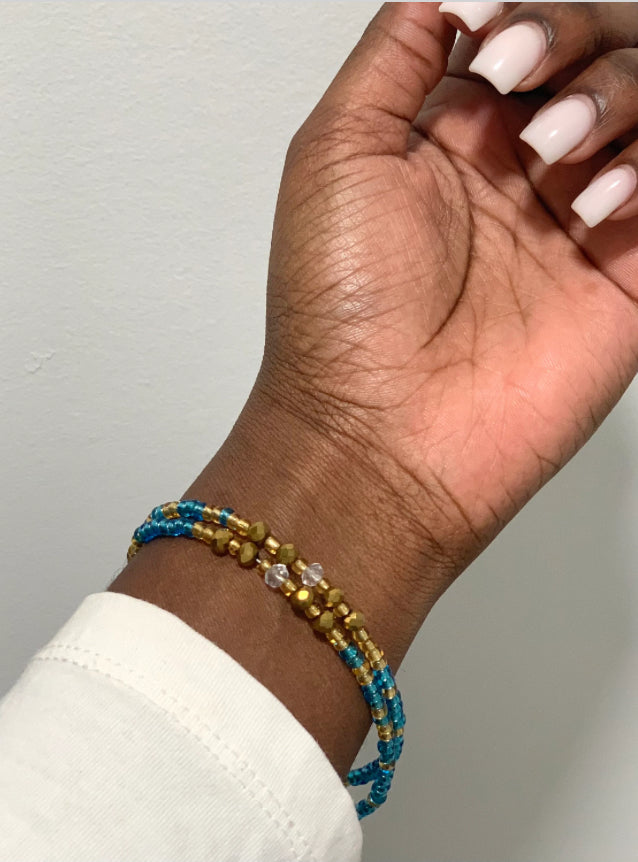 Blue & Gold Bracelet